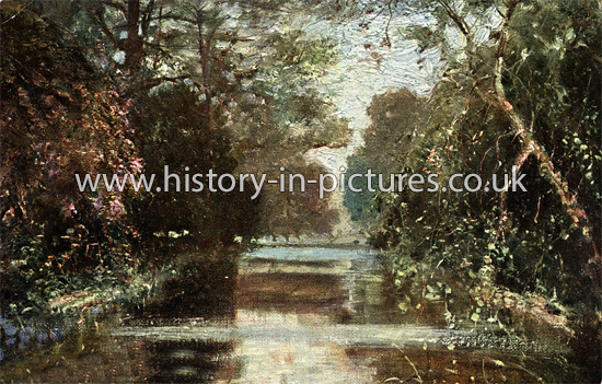 The Lake, Lloyd Park, Walthamstow, London. c.1906